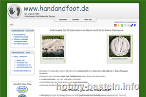 handandfoot.de: Individuelle Abdrucksets aus Beton