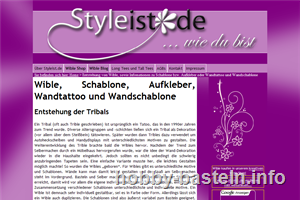 Wandschablone und Wandtattoo oder Wible